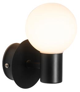 Moderná nástenná lampa čierna IP44 - Cederic Up