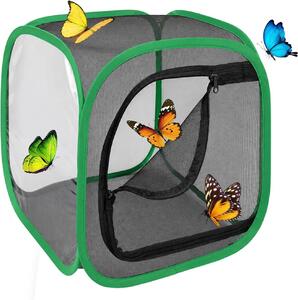 Skladacia motýlia klecia 30 cm, čierna, vetraný hmyzí domček, pre záhradu