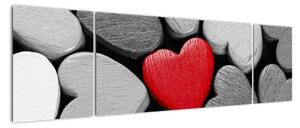 Červené srdce - obrazy na stenu (Obraz 170x50cm)