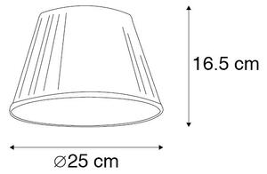 Plisovaný tienidlo biele 25/16,5 cm