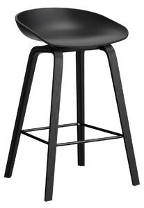 Barová stolička AAS 32, H65, Black/Black – HAY