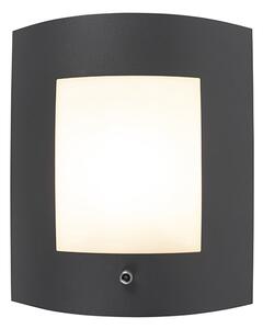 Vonkajšia nástenná lampa antracit IP44 senzor súmraku - Emmerald