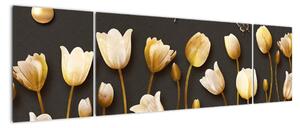 Obraz zlatých tulipánov (Obraz 170x50cm)
