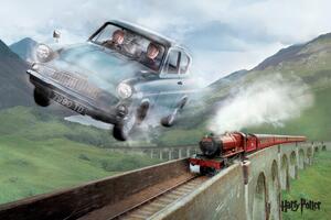 Plagát, Obraz - Harry Potter - Flying Ford Anglia, (120 x 80 cm)