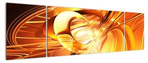 Oranžový abstraktný obraz (Obraz 170x50cm)