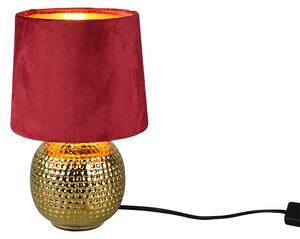 TRIO R50821010 SOPHIA stolná lampička D160mm 1xE14 zlatá, červená