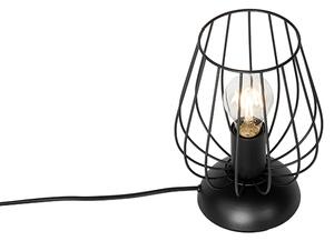Moderná stolná lampa čierna drôtená - Palica
