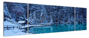 Obraz zimného jazera (Obraz 170x50cm)