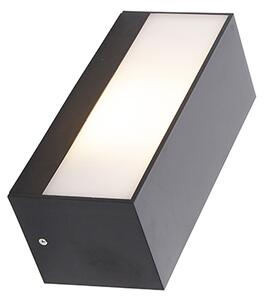 Moderná nástenná lampa čierna s svetelným efektom IP54 - Houks