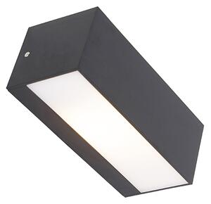 Moderná nástenná lampa čierna s svetelným efektom IP54 - Houks