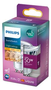 Philips 8719514307780 LED žiarovka GU10 SceneSwitch 4,8-3,5-1,5W/50W 355lm 2700-2500-2200K 36D