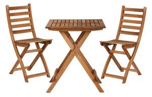 LODGE Set záhradného nábytku 2 ks stoličky a 1 ks stôl - prírodná