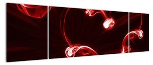 Abstraktný obraz - červené srdce (Obraz 170x50cm)