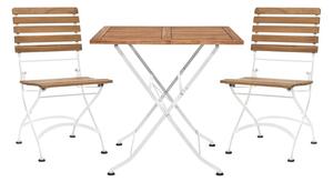 PARKLIFE záhradného nábytku 2 ks stoličky a 1 ks stôl - hnedá/biela