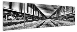 Železnice, koľaje - obraz na stenu (Obraz 170x50cm)