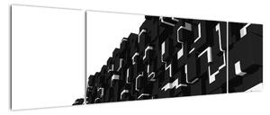 Čierne kocky - obraz na stenu (Obraz 170x50cm)