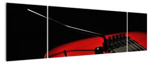Obraz červené gitary (Obraz 170x50cm)
