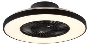 Ventilátor s osvetlením HALMSTAD Čierna LED40W, 3000-6500K, D59cm