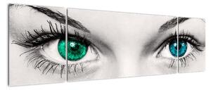 Obraz - detail zelených očí (Obraz 170x50cm)