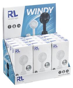 TRIO R042-01 WINDY stolný ventilátor biely, nabíjacia batéria, USB