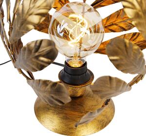 Vintage stolná lampa starožitná zlatá 30 cm - Lipa