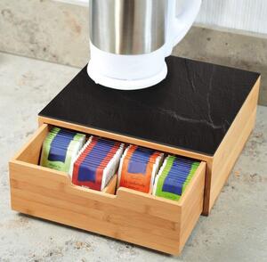 Box na kávové kapsule / čajové vrecúška, Bambus