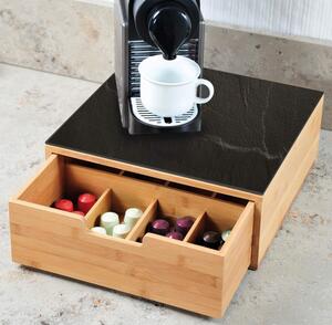 Box na kávové kapsule / čajové vrecúška, Bambus