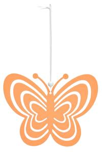 Závesný kovový motýľ PASTEL BUTTERFLY - viac farieb Farba: Oranžová