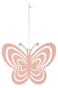 Závesný kovový motýľ PASTEL BUTTERFLY - viac farieb Farba: Ružová