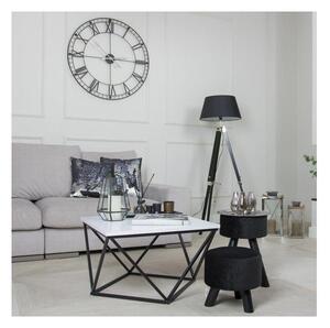 Konferenčný stolík CURVED 62x62 cm čierna/biela