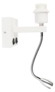 Moderná nástenná lampa biela s flexibilným ramenom - Brescia Combi