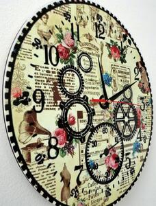 Hodiny na stenu z dreva, nástenné hodiny I SENTOP HDFK001- Wall clock HEU-