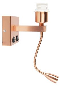 Moderná nástenná lampa medená s flexibilným ramenom - Brescia Combi