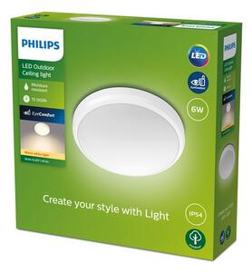 Philips 8719514417915 Doris vonkajšie stropné svietidlo LED 6W/600lm 2700K IP54 biela