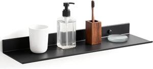 Nástenná polica 40 cm, Čierna, Kovová Floating Shelf, 40x12 cm, pre Kuchyňu