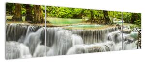 Obraz lesných vodopádov (Obraz 170x50cm)