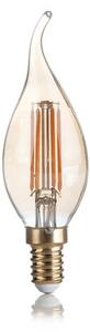Ideal Lux 151663 LED žiarovka E14 Vintage BA35 4W/300lm 2200K jantárová, plamienok