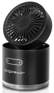 Aigostar Aigostar 330100TUM-Bezdrôtový mini stolný ventilátor so zvlhčovačom 10W/5V čierna AI0005 + záruka 3 roky zadarmo
