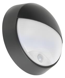 Vonkajšia nástenná lampa čierna vrátane LED s pohybovým senzorom IP54 - Hortus