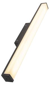 Moderné nástenné svietidlo do kúpeľne čierne 62 cm IP44 - Cascada