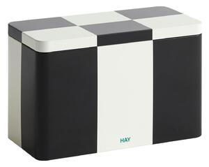 Plechová dóza Tin, Medium, Black / Off-white – HAY
