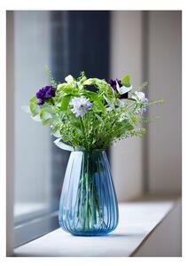 Modrá sklenená váza Bitz Kusintha, výška 22 cm
