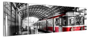 Vlaková stanica - moderný obraz (Obraz 170x50cm)