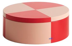 Plechová dóza Tin, Round, Red / Soft pink – HAY
