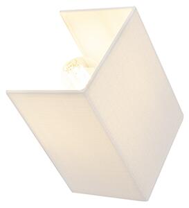 Moderná nástenná lampa juta biela - Vete