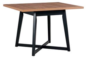 Jedálenský stôl Ouida 1 L (dub stirling + čierna) (pre 4 osoby). Vlastná spoľahlivá doprava až k Vám domov. 1040818
