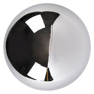 Stropné svietidlo v štýle Art Deco čierne s dymovým sklom - Pallon