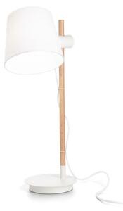 Ideal Lux 282091 AXEL stolná lampička 1xE27 biela, drevo