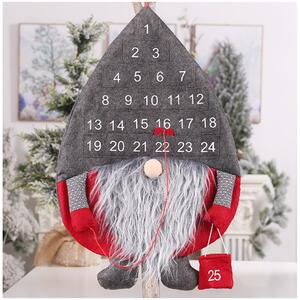 Škriatok šedý - Adventný kalendár 60 x 40 cm