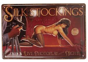 Plechová ceduľa Silk Stockings 40x30cm (Retro tabuľa)